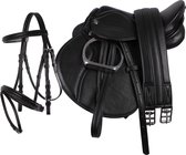 QHP Compleet Zadelset - maat Pony - black