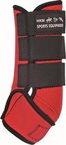 Softopreen beenbeschermers -Colour- rood/zwart XL