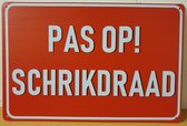 PAS OP SCHRIKDRAAD! Reclamebord van metaal METALEN-WANDBORD - MUURPLAAT - VINTAGE - RETRO - HORECA- BORD-WANDDECORATIE -TEKSTBORD - DECORATIEBORD - RECLAMEPLAAT - WANDPLAAT - NOSTALGIE -WEILAND