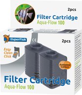 SuperFish AquaFlow Easy Click 100 Cartridge - Aquariumfilter - 2 Stuks