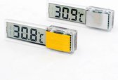 Thermometer aquarium - Digitale thermometer -  Zilveren Aquarium thermometer strip - Digitaal water meten aquarium - Grootglas thermometer - Doorschijnende thermometer aquarium - Transparante Thermometer Aquarium