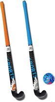 Angel Sports - Hockeyset Kunststof 34 Inch - met bal - Oranje en Blauw - in Draagtas