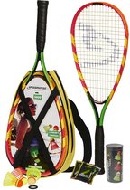 Speedminton S600 set  - groen/geel/rood - crossminton - speedbadminton