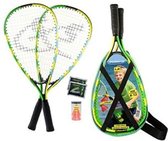 Speedminton Junior set - speedbadminton - crossminton - speed badminton - blauw/groen/geel