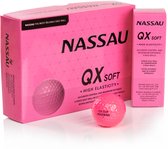 Nassau QX Soft - Golfballen - 12 stuks - Pink