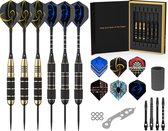 NAPI Dartpijlen - 45 Delige Set - Dartpijlen 23 en 24 Gram - Premium Brass Pijlen - Hoge kwaliteit Steeltip - Inclusief Dart Flights - Inclusief Giftbox