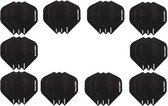 10 sets (30 stuks) Super Sterke Zwarte Poly XS100 - flights - dartflights