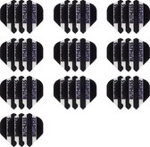 deDartshop 10 Sets (30 stuks) Ruthless flights Multipack - Zwart - darts flights