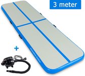 AirTrack Pro - Turnmat | 3 meter | Gymnastiek | Fitness mat | Waterproof | Opblaasbaar | INCL. 600W elektrische pomp en accessoires