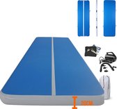 Practics® Airtrack 500x100x20cm - Turnmat Opblaasbaar incl. Elektrische pomp & Opbergzak