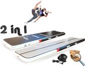 YouAreAir Turnmat — AirTrack Pro 4.0 | 4 meter — 15cm dik | incl. 800 Watt STERKE miniblower | Gymnastiek | Waterproof | Gym fitness mat opblaasbaar met elektrische lucht-pomp