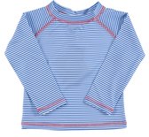Ducksday - UV-werend Zwemshirt - UPF50+ - sneldrogend - korte mouwen - meisje - Blue stripe - maat 110/116