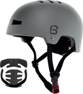 Big Bang Gear Matte Grey (M) Helm voor Kinderen & Volwassenen – Skate Helm Kinderen – SkateHelm – Skate Helm Kind – Helmet – Helmen – Fietshelm Kinderen, Sporthelm, Mannen, Heren – Jongens – Meisjes – Volwassenen – Kinderen
