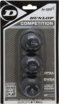 Dunlop  COMP -  Squashballen wedstrijdspeler - 3bal blister  - Zwart