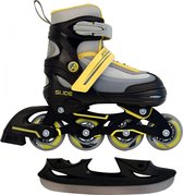 AMIGO Slide 2-in-1 skates - Voor jongens en meisjes - Zwart/Geel - Maat 30-33