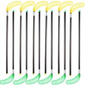 Floorball Unihockey Fiber 95 cm Set 12 Sticks + 6 Ballen