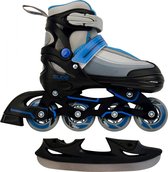 AMIGO Slide 2-in-1 skates - Voor jongens en meisjes - Zwart/Blauw- Maat 30-33