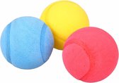 3x Foam/soft ballen buitenspeelgoed gekleurd 7 cm