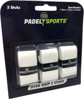 Overgrip - Grip - Griptape - Padel - Overgrip tennis - Overgrip padel - Racketaccessoires - Wit - 3 stuks - Padel Sports