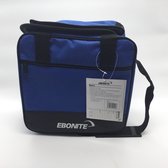 Bowling Bowlingtas 1-Bal 'Single Basic' Ebonite, blauw zwart, schoenen naast de bal in de tas