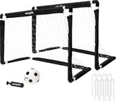 VirtuFit Mini Voetbaldoelen Set met Bal en Pomp - Voetbalgoals - 92 x 64 cm