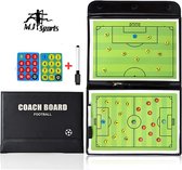 MJ Sports Premium Voetbal Tactiekbord Inclusief Magnetische Nummers & Markeerstift - Opvouwbaar en Draagbaar - Coaching Board - Trainingsapparatuur - Coachmap - Tactieken - Inklapbaar Magneten Bord