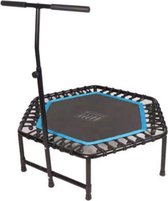 Happy products fitness trampoline met elastieken - 105cm - mini trampoline voor fitness met armsteun - fitnesstrampoline voor volwassenen- bounce