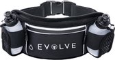 Fit Evolve® Sport Heupband - Hardloopband Telefoonhouder - Sportband  - Drinkgordel - Running belt Bidonhouder - Hardloopriem met drinkflessen -  Zwart - Onesize