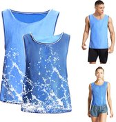 KingsPower Koelvest - Unisex - Blauw - One Size - Water Verkoelingssysteem - Werkkleding