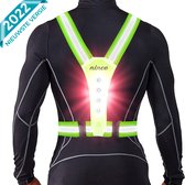 Nince Hardloop Verlichting Van Hoge Kwaliteit USB Oplaadbaar (Geel) - One Size Fits All - Hardloopvest Geel - Reflecterend vest