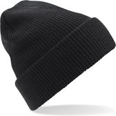 Beechfield Heritage Beanie - One size - Zwart