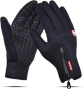 HYP Store Winter Handschoenen Met Touch Tip Gloves - Voor Fiets/Motor/Scooter/Sporten/Wandelen – Anti-Slip - Unisex - Touchscreen Gloves - Winddicht Met Heerlijk Warme Fleece Voering - Winterhandschoenen - Zwart