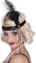 Flapper Hoofdband zwarte kleur.