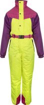 Funky Alps Fout Skipak Vintage / Old School Onesie Skipak / Wintersport / Apres-ski / Carnaval / Foute party / Foute skipakken / Fluorescerend geel