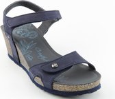 Panama Jack Julia Basics B10 sandalen met sleehak blauw - Maat 40