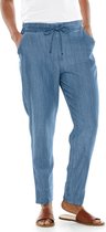 Coolibar - Casual UV-broek voor dames - Enclave Weekend - Licht Indigo - maat XXL