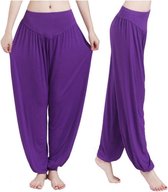 New Age Devi - Dames Comfortabele Harem Pants - Paars - XL - Buikdansen Wijde Luchtige Broek