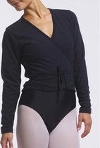 Temps Danse - Darling - Dames - Warm up - Cross over - Wikkelvestje - Ballet - Yoga - Fleece - Zwart  - S