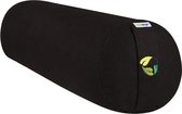 Yoga Bolster Rond - Ecoyogi – 60 x 20 cm – 3,9 kg - Zwart – Eco katoen - GOTS gecertificeerd - Yoga rol