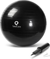 Yogabal / Gymbal inclusief verbeterde pomp - zwart - 65 cm - Take Care