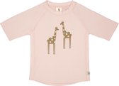 Lässig - UV-Shirt met korte mouwen voor kinderen - Giraffe - Poederroze - maat 74-80cm