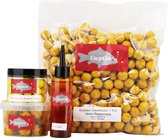 Voerpakket 'Scopex Sweetcorn' klein - 20mm - Met Boilies, Pop-Ups, Bait Smoke & Hookbaits - Karper voer/boilies