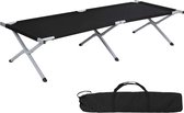 NordFalk veldbed XL 190 x 64 cm - Campingbed - Stretcher - Kampeerbed - Zwart