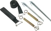 Bo-Camp - Stormband - Universeel - Clips - 2 Stuks - 3,5 Meter - Zwart