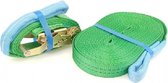 Slackline-set smal L, 35 mm, lengte 15 m totaal (13+2 m), groen