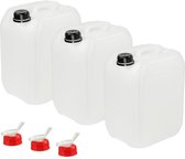 Jerrycan 10 Liter - Set van 3 - Incl. aftapkraantjes - Geschikt voor drinkwater - Opstapelbaar