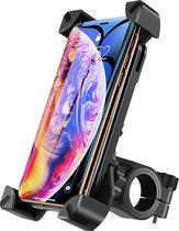 Telefoonhouder Mobielhouder Fiets Samsung Apple Iphone Huawei Verstelbaar Universeel Universele 4 t/m 7 Inch Waterdicht Phone Universal Roteren Selfie Camera Bike Kinderwagen Moter Schroef Telefoon Houder Mountainbike Race Mobiel Bracket Scooter Luxe