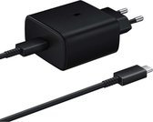 Samsung 45W Muur Oplader - USB-C Snellader - Zwart