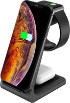 YONO Oplaadstation met Draadloze Oplader geschikt voor iPhone - Apple Watch - Airpods - Wireless Charger - Zwart