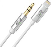 Durata Audio Kabel - Apple Lightning naar Aux 3.5mm Jack (Wit) (1m)